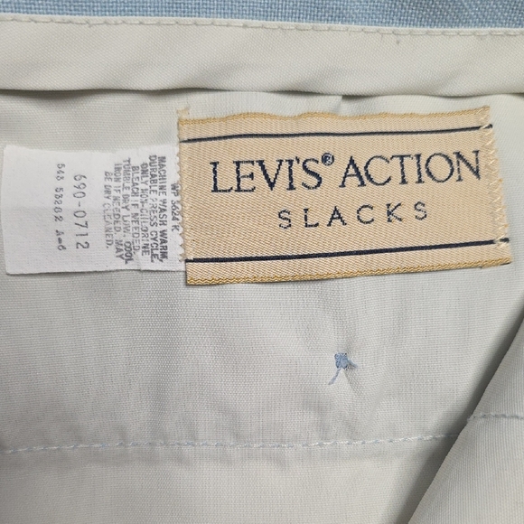 Men's Vintage Levi's Action Slacks in Soft Blue - Picture 2 of 6